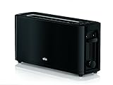 Braun Household HT 3110 BK Toaster | Langschlitz | Extrabreite Toastkammer | Herausnehmbare...