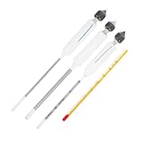 BESTYASH 3 Stück Teiliges Alkoholmeter Präziser Hydrometer mit Thermometer zur Messung des...