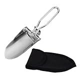 SHERCHPRY Faltbare Kleiner Gartenschaufel aus Edelstahl Tragbarer Klappspaten mit Tasche für...