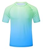 Huayuzh UV Shirt Herren Rashguard T-Shirt Schwimm Shirt UPF 50+ Schnelltrocknend Leicht Atmungsaktiv...