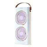 Desktop-Ventilator, 3 Geschwindigkeiten, tragbarer Schreibtisch-Kühlventilator, 1200 mAh,...