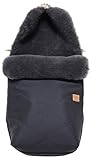 Kaiser Unisex – Babys 1 Kg Natura Graphit Lammfell Fußsack, schwarz, 1 Stück (1er Pack)