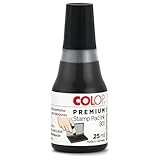 COLOP Premium Stempelfarbe 801 schwarz, auf Wasserbasis, dermatologisch getestet, 15,5 x 6,20 x 8,00...