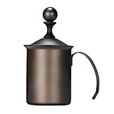WUTIANBAO Milchaufschäumer für Kaffee Handmilchaufschäumer Aus Edelstahl, Handbetriebener...