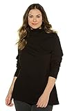 Ulla Popken Damen Basic-shirtrolli Rollkragenpullover, Schwarz, 46-48 EU