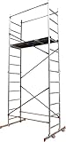 HOME MASTER Heimwerken Gerüstturm | Fahrbares Arbeitsgerüst | Chnelle Montage | Aluminium (5m Home...