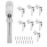 Vkechh Fenstergriffe Abschliessbar, 8 Stück in Weiß, Gleichschließende, Abschließbare...