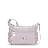 Kipling Gabbie Small Crossbody Bag, Glänzendes Silber, 11.5'L x 8.75'H x 6.5'D