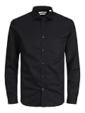 JACK & JONES Herren Freizeit Hemd JPRBLACARDIFF Slim Fit Schwarz Blau Weiss, Größe:L, Farbe:Black...