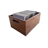 GEK208130 Zuhause Multifunktionale CD-Schallplattenbox aus Holz, Aufbewahrungsregal im Retro-Stil...