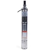 MINRS Tiefbrunnenpumpe 240V 250W Edelstahl Brunnenpumpe Brunnenpumpen max. Durchfluss 1600L/h...