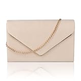 Shengxi Clutch Damen Umschlag Clutch Tasche mit Kette Elegant Abendtasche Kettentasche Crossbody...