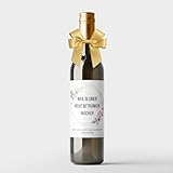 MilaBoo® 2er Set Weinetiketten mit Schleife | Unterschiedliche Anlässe | Edle Flaschenetiketten...