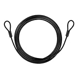 GUNGY Schlaufenkabel Stahlseil mit Ösen Sicherheitskabel 2M Lang 4mm Stärke mit Kunststoff...