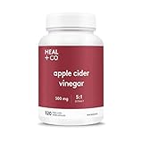 Heal+Co. Apple Cider Vinegar 500Mg - Nahrungsergänzungsmittel Apfelessig Verdauung - Vegan,...