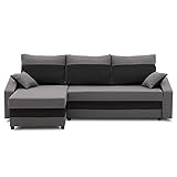 Sofini Ecksofa Hewlet mit Schlaffunktion! Best Ecksofa! Eckcouch mit Bettkasten!Best! (Haiti 14+...