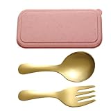 Gabeln und Löffel | Besteck-Set Gabel und Löffel, mit Aufbewahrungsbox für Reisen, Picknick,...