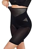 Vlazom Bauchweg Unterhose Damen Miederpants mit Bein Shapewear Hohe Taille Body Shaper Figurformende...