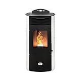 STUFE A PELLET ITALIA Siberia Aria New 15 KW Kanalisiert | Pelletöfen Heizt 140m² Effizienz 92%...