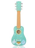 Kindergitarre aus Holz, Gitarre für Kinder ab 3 Jahre, 53x17x6 cm, 6-saitige Spielzeuggitarre,...