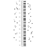 Ymxygz 1 Blatt Höhenaufkleber, Wachstums-messlatte, Abnehmbare Klavier-wandaufkleber Zum...