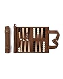 Sondergut Backgammon Brettspiel Mocca - Zum Rollen aus 100% Leder - Das Original seit 1998 Camper &...