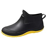 Slip Damen Regenschuhe Koreanische Version Einfarbig Mode Kurze Röhre Damen Wasserschuhe Schuhe...