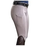Reitleggings Damen High Waist In Schmaler Passform Leggings Kontrast Atmungsaktives Schnell...