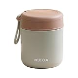 PawwJoy Speisegefäß für Suppe mit Klapplöffel und Deckel, 430 ml Edelstahl-Isolierbehälter für...