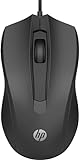 HP 100 Maus (kabelgebundene Maus, Linkshänder, Rechtshänder, bis 1.600 DPI, USB-A Anschluss)...