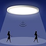 Epochglo Led Deckenlampe mit Bewegungsmelder, Lampe mit Bewegungsmelder innen, 18W 1800lm 4000K...
