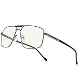 RB.Pilot Lesebrille für Herren, quadratisch, Doppelbrücke, blaues Licht, blockierende...