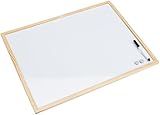 Bi-Office Budget Whiteboard mit Holzrahmen, magnetisch, 5 Größen wählbar, 60 x 45 cm
