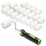 ToolSpace 20x Lackierwalze 5 cm mit Griff Superfein Schaumstoffrolle 50 kg/m³ Schaumstoff Dichte...