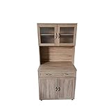 HTI-Line Küchenbuffet Blanca Küchenschrank Hochschrank Sonoma, für Küche und Esszimmer, 80 x 170...