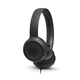 JBL Tune500 On-Ear Kopfhörer mit Kabel in Schwarz – Ohrhörer mit 1-Tasten-Fernbedienung,...