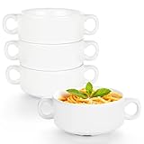 Auflaufförmchen mit Doppelgriff, Porzellan, weiße Servierschüssel, kleine Kuchenschalen für...