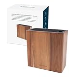KITCHENDAO XL Akazienholz Universal-Messerblock-Halter für Scheren und Schärfstab – Messerhalter...