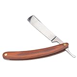 Anneome Manuelles Rasiermesser aus Rostfreiem Stahl mit Elegantem Holzgriff Ausgewogenes Gewicht...