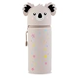 Lvjkes Silikon Federmäppchen, 2 in 1 Kawaii Federmäppchen, Cartoon Stand Up Einstellbar,...