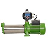 CHM GmbH® Kreiselpumpe 1,5 Kw Edelstahl 8400 L/h, 8,5 Bar mit einstellb. elektr. Druckschalter...