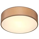 Monzana® Deckenlampe Rund 38cm Stoff 2-Flammig E27 Modern Wohnzimmer Schlafzimmer Deckenleuchte...