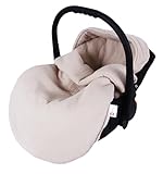 BabyLux Fußsack 90cm für Babyschale, Kinderwagen & Buggy, Minky, ideal für Frühling, Sommer...