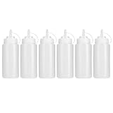 Senrusa 6 Stück 480 ml klare Quetschflaschen mit Spitzenkappen,...