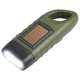 DierCosy Handkurbel -Taschenlampe, Solar Taschenlampe Handkurbel Outdoor Taschenlampe Überleben LED...