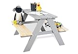 PINOLINO Nicki 4er Kindersitzgruppe - Kindertisch - Picknicktisch aus Massivholz, Kinder Spielbar -...