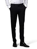 Hirschthal Business Herren Anzughose Regular Fit - Anzughose Schwarz 52