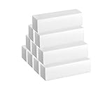 PROFICO 10 Stück Weiß 100/100 Schleifblöcke | 4 Polierflächen Buffer | Polierblock Nagel Block...