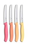 Victorinox Swiss Classic Frühstücksmesser, Brötchenmesser, Set 4teilig, Scharfe Klinge,...