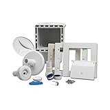 POWERHAUS24 Premium Einbauskimmer Komplett-Set für Stahlwandbecken mit Einströmdüse,...